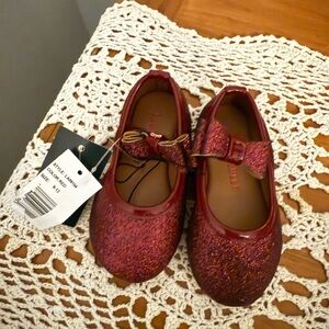 Kids Glitter Shoes - Red
